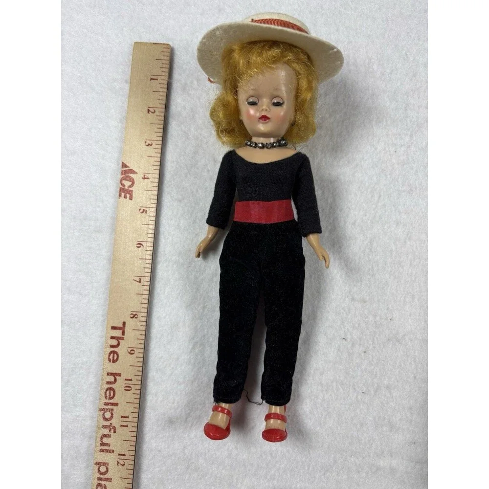 Vintage Vogue Dolls Jill Fashion Doll 11” Black Jumpsuit Hat Original Box